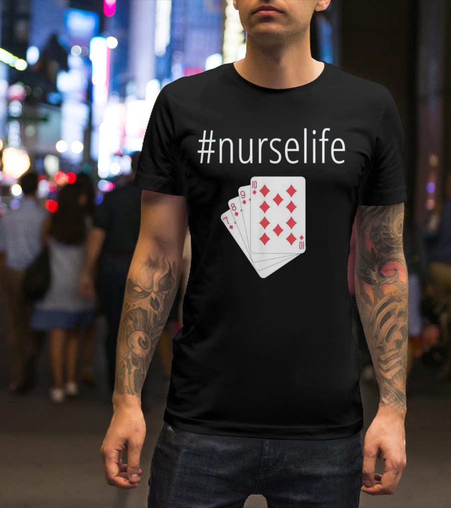 NurseLife Playing Cards Diamond Sequence T-Shirt