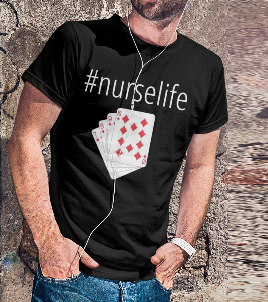 NurseLife Playing Cards Diamond Sequence T-Shirt