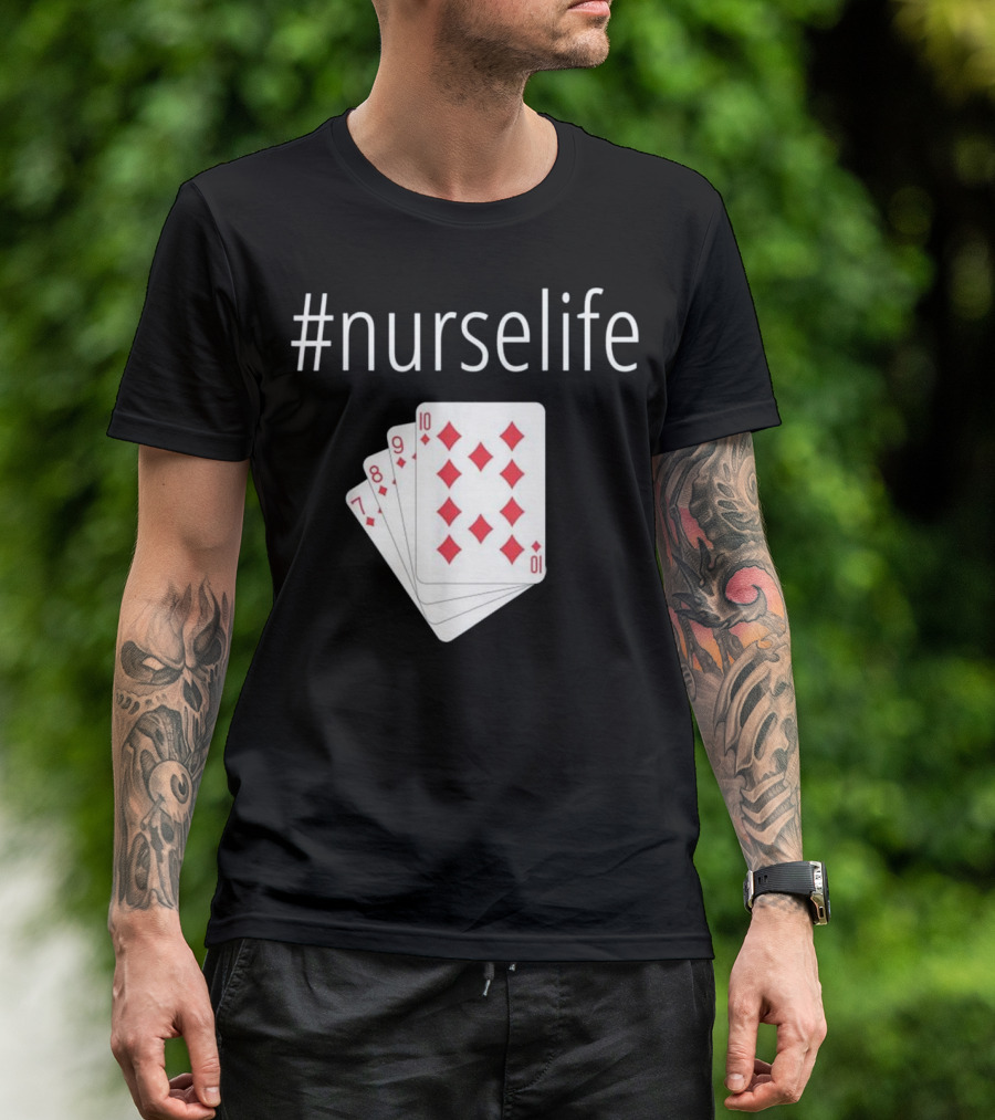 NurseLife Playing Cards Diamond Sequence T-Shirt