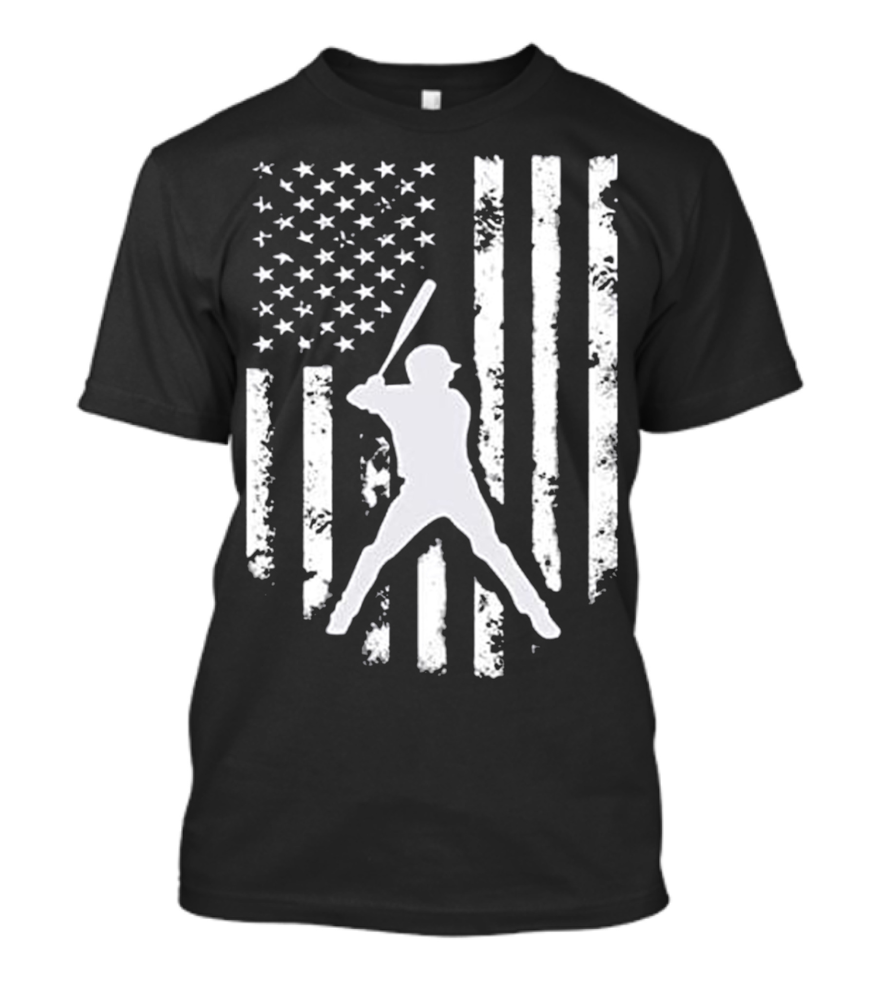 American Flag Baseball Distressed USA T-Shirt