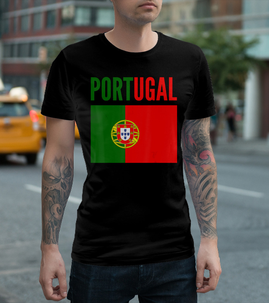 PORTUGAL Country Flag Emblem T-Shirt