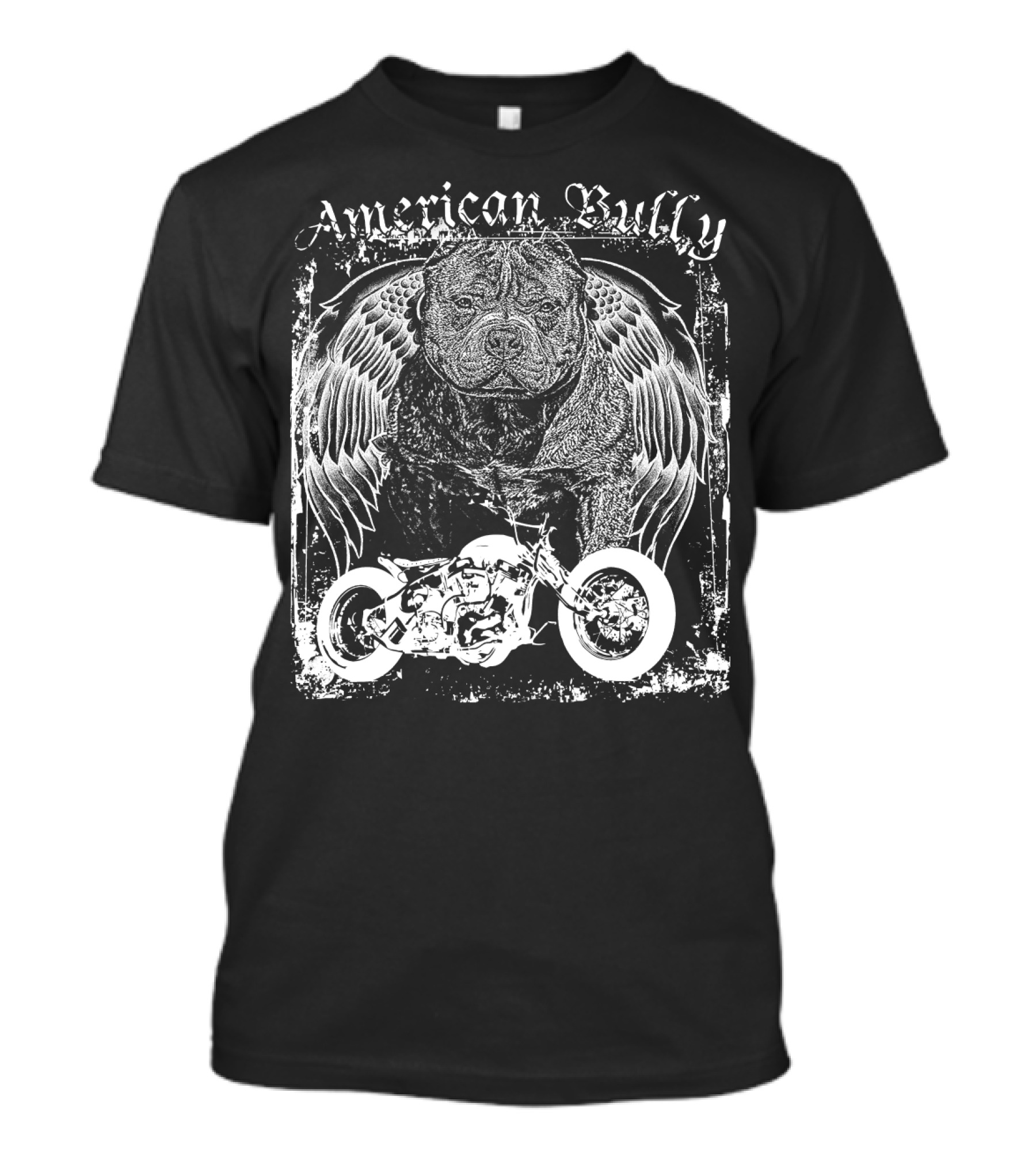 American Bully Winged Motorcycle T-Shirt