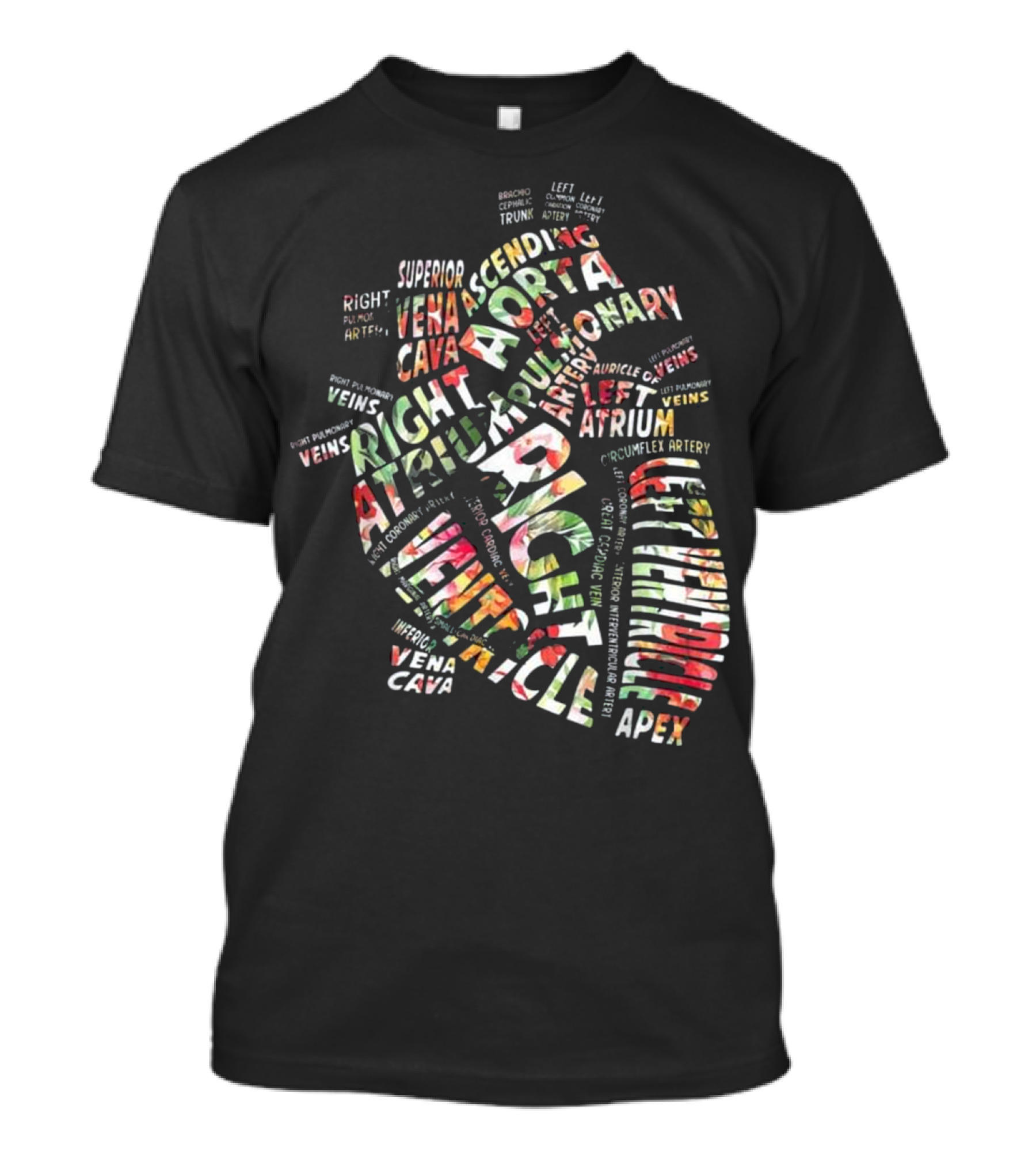 Anatomical Heart Cardiac Nurse Right Atrium Left Ventricle Aorta Veins T-Shirt