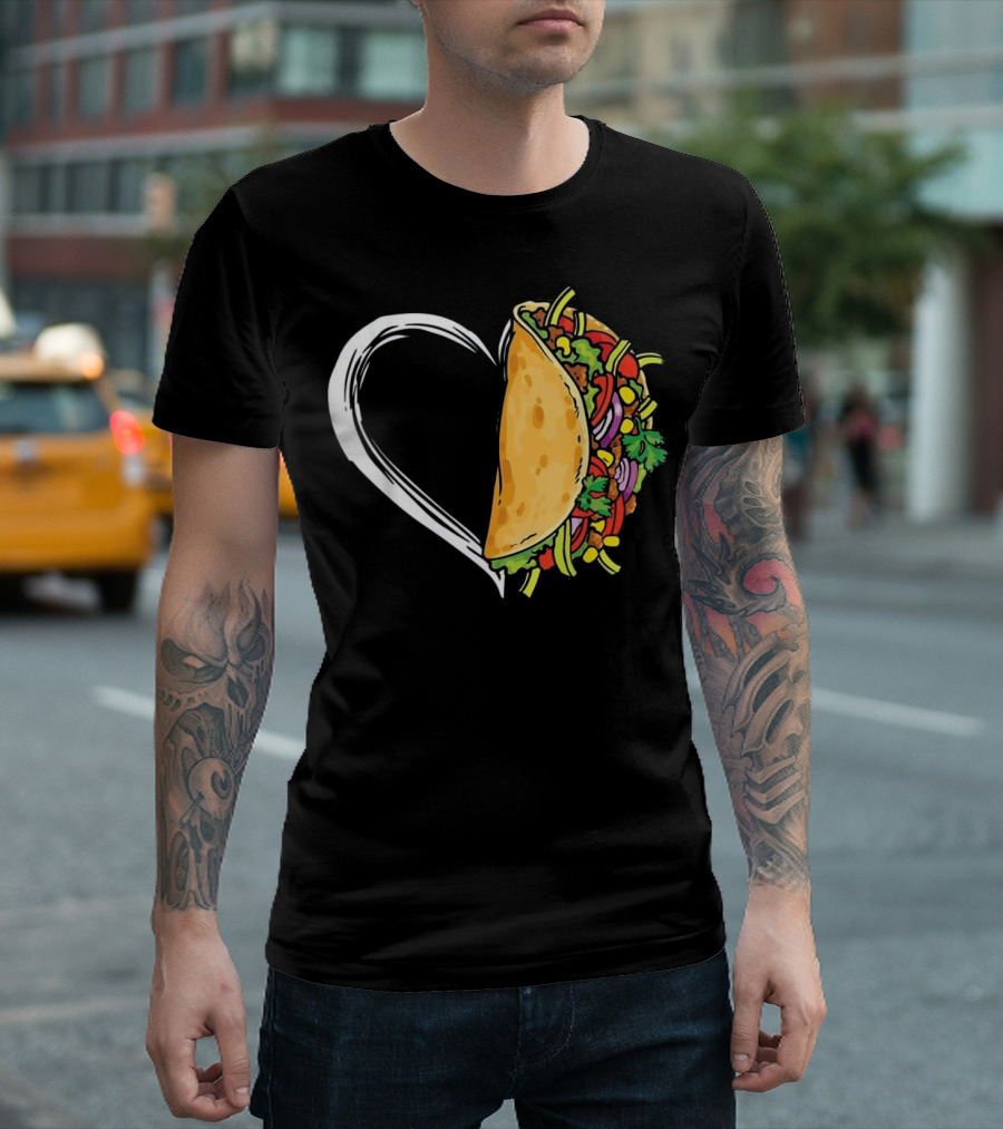 Heart Tacos Love Taco Lover Food Gifts T-Shirt
