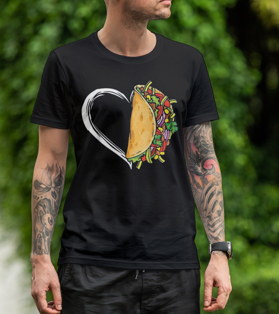 Heart Tacos Love Taco Lover Food Gifts T-Shirt
