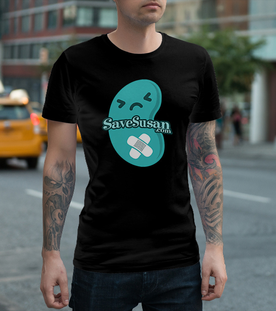 Save Susan Dot Com Sad Face With Bandage T-Shirt