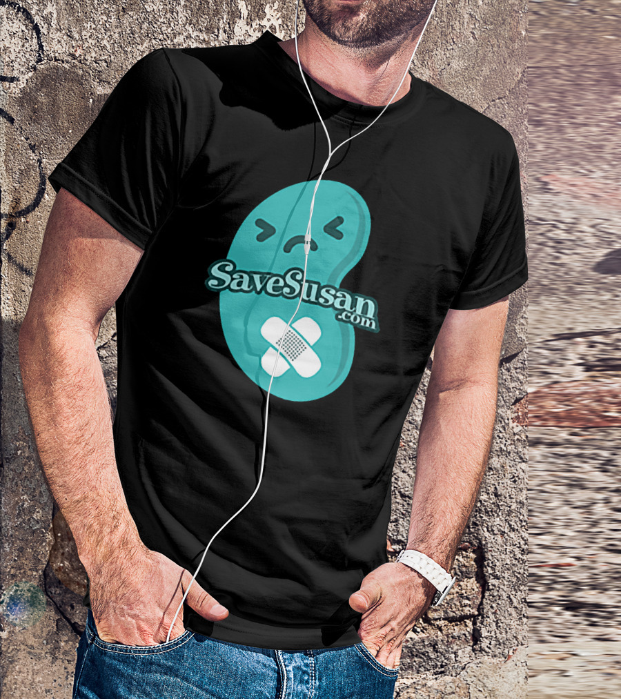 Save Susan Dot Com Sad Face With Bandage T-Shirt