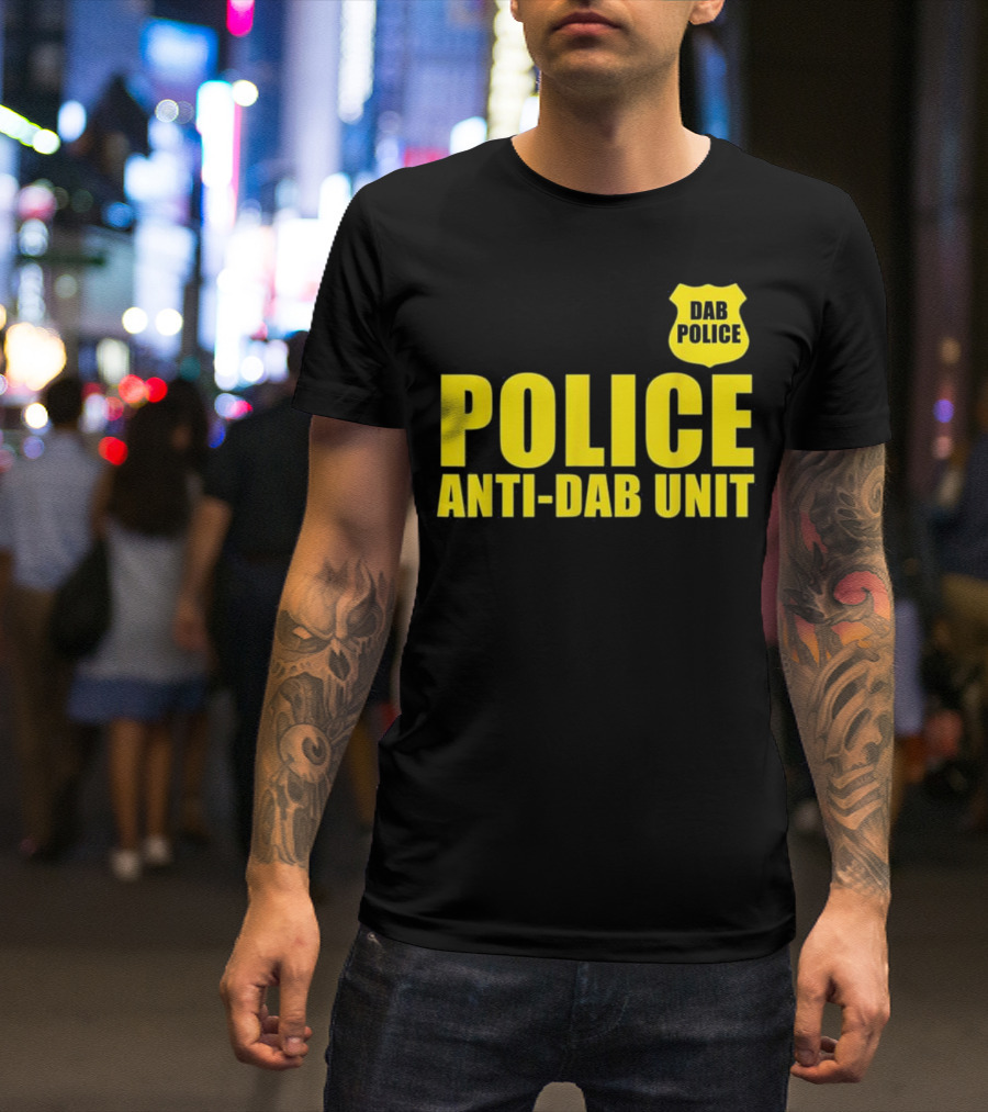 Dab Police Anti-Dab Unit Badge Humor Novelty T-Shirt