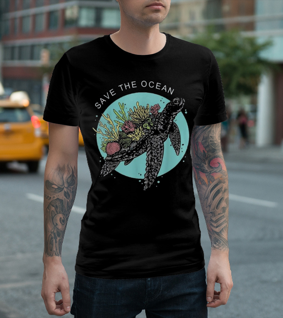 Save The Ocean Sea Turtle Marine Biologist T-Shirt