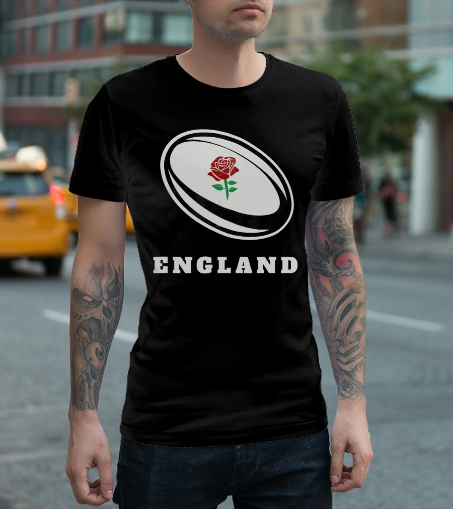 England Rugby Rose Rugby Ball T-Shirt