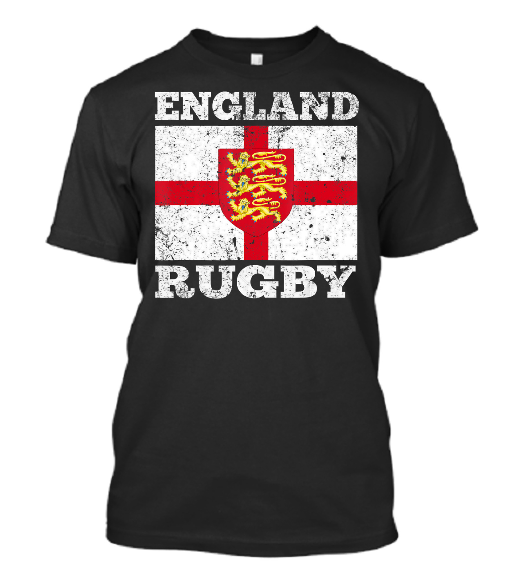 England Rugby Vintage English Flag Distressed Shirt Three Lions T-Shirt