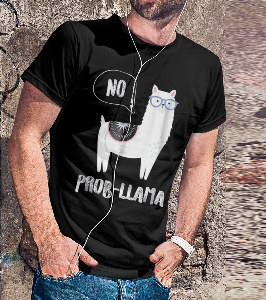No Prob-Llama Cute Llama Alpaca Funny Farm Ani T-Shirt