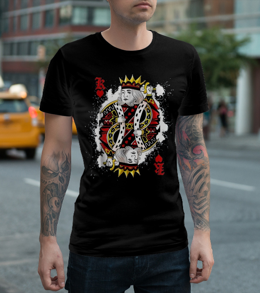 King Of Hearts Card Halloween Poker Costume T-Shirt