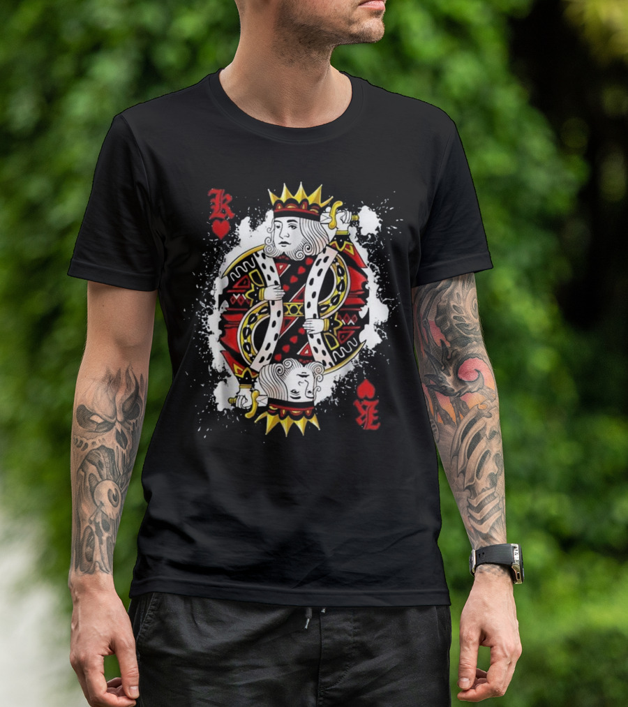 King Of Hearts Card Halloween Poker Costume T-Shirt
