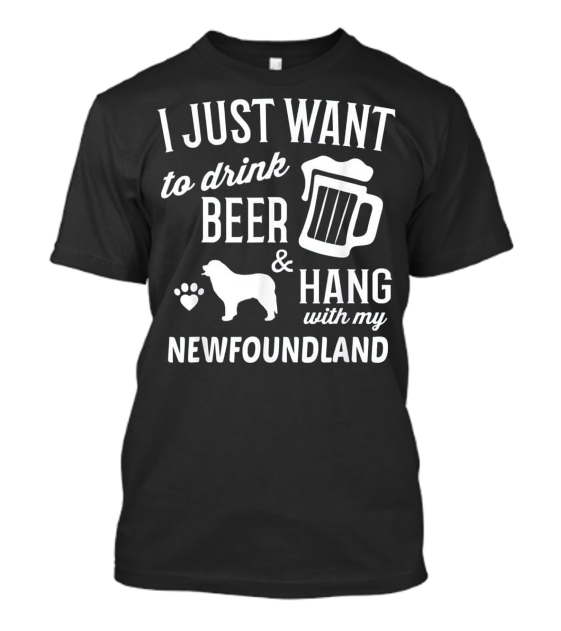 I Just Want To Drink Beer And Hang With My Newfoundland T-Shirt
