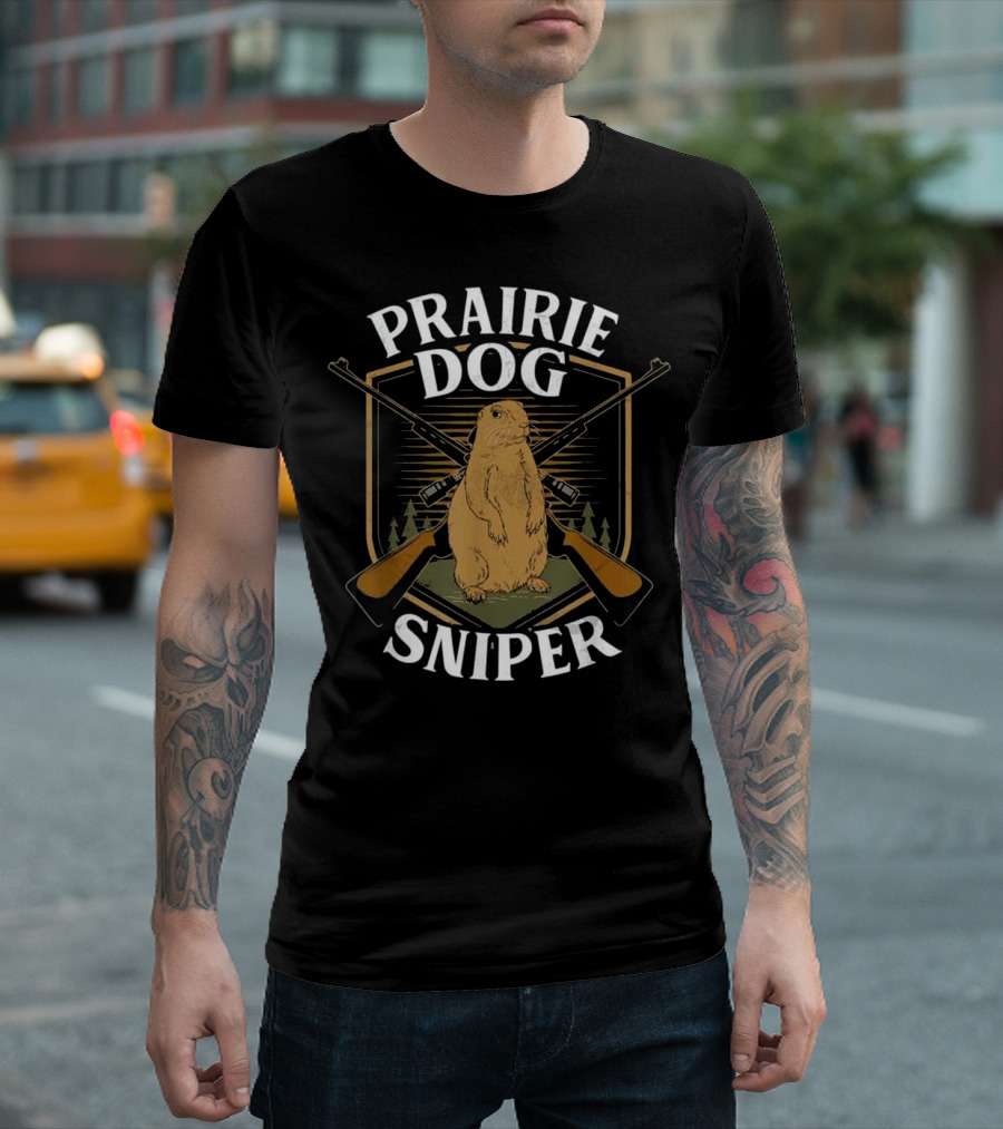 Prairie Dog Sniper Hunting Gift Prairie Dog T-Shirt