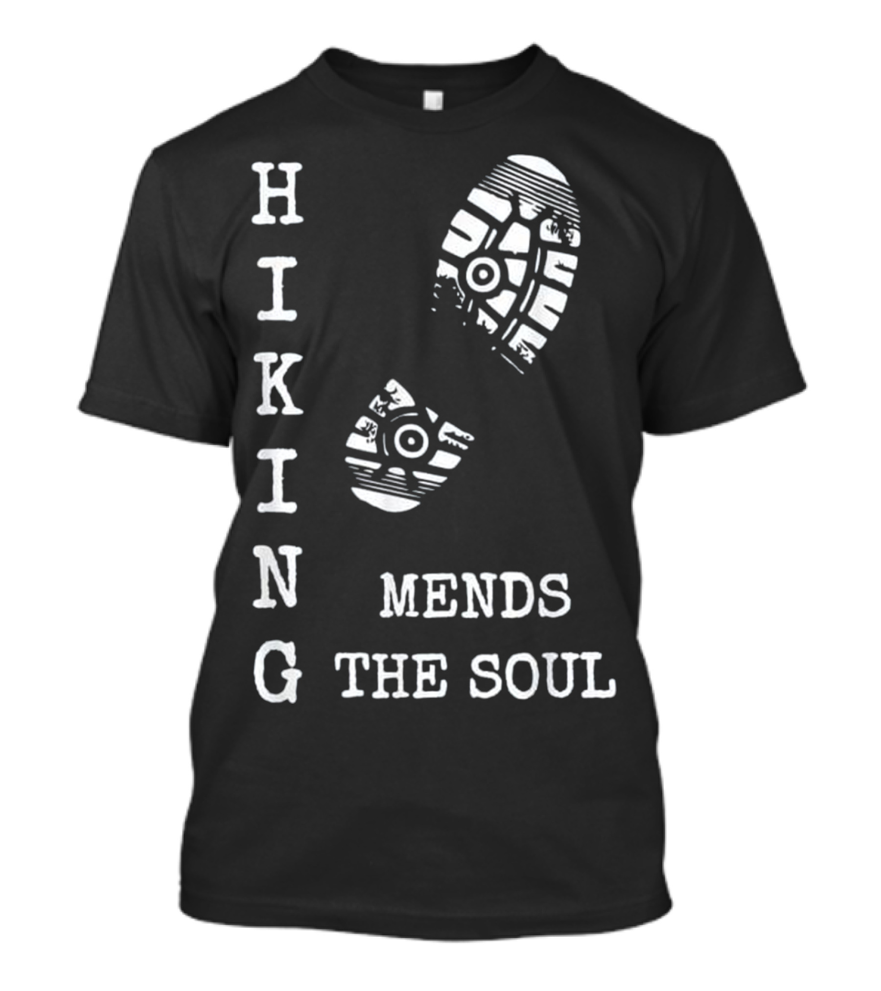 Hiking Mends The Soul Walking Bootprint T-Shirt