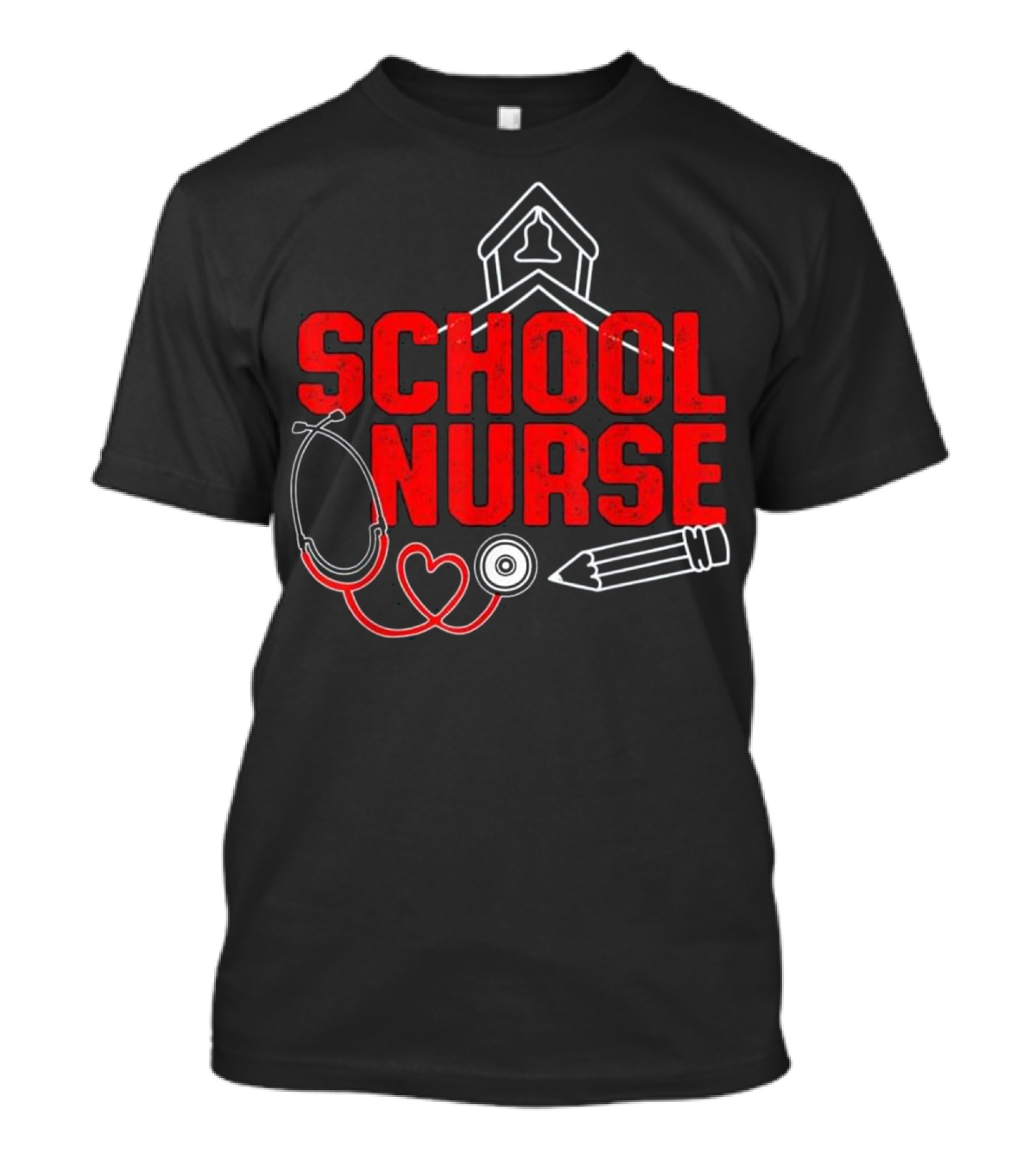 School Nurse Stethoscope Pencil Appreciation T-Shirt