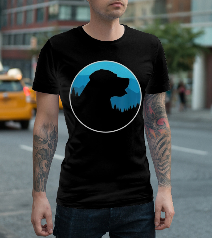 Labrador Retriever Get Outdoors With Your Mountain Adventure Circle T-Shirt