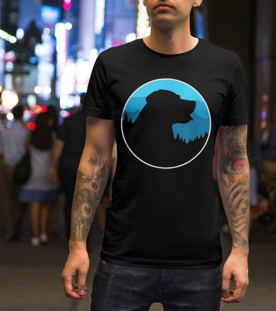 Labrador Retriever Get Outdoors With Your Mountain Adventure Circle T-Shirt