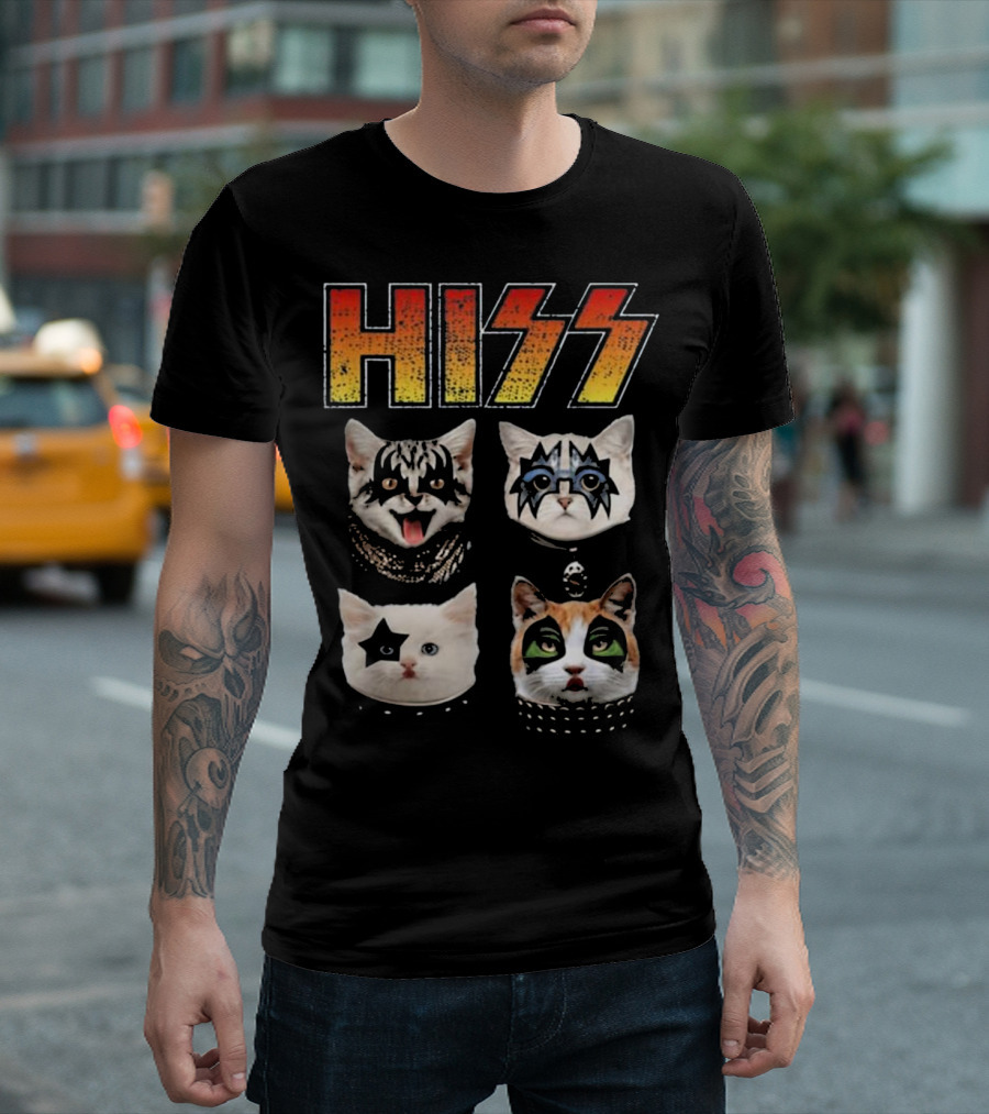 Hiss Cat Band Music Lover T-Shirt