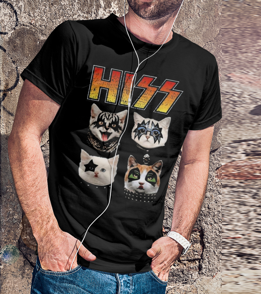 Hiss Cat Band Music Lover T-Shirt