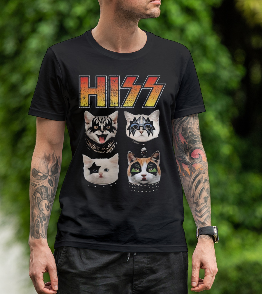 Hiss Cat Band Music Lover T-Shirt