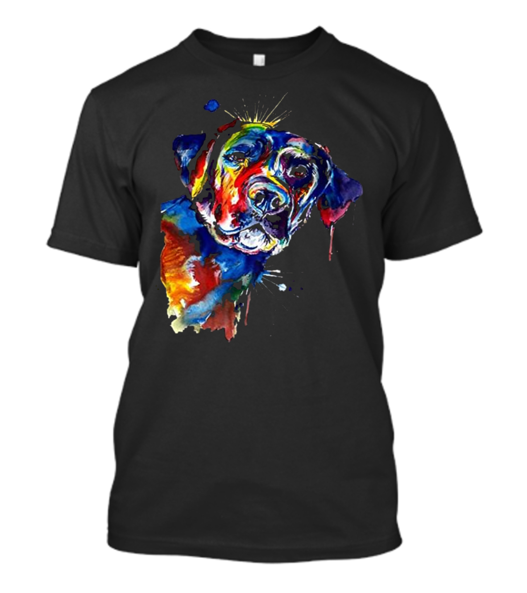 Labrador Colorful Artistic Portrait Labrador Funny T-Shirt