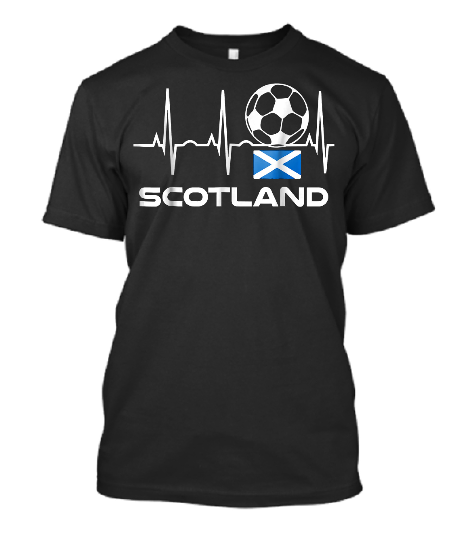 Scotland Soccer Pulse With Flag And Ball T-Shirt