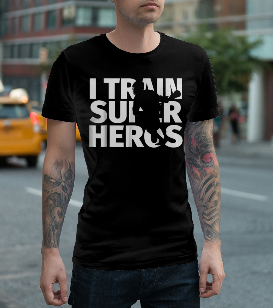 I Train Superheros Lacrosse Coach Funny T-Shirt