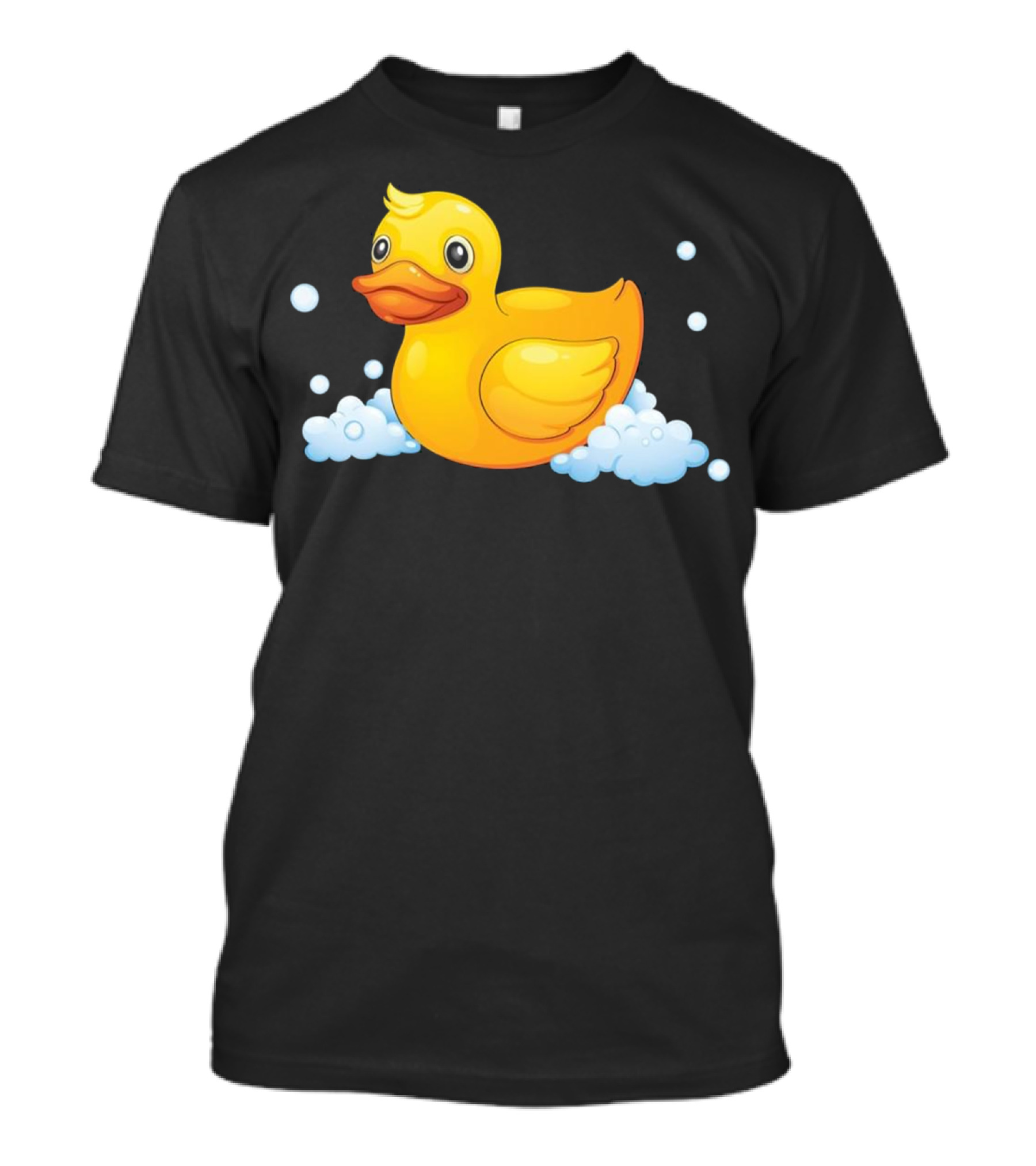 Cute Yellow Rubber Ducky Bubbles Bath Image T-Shirt