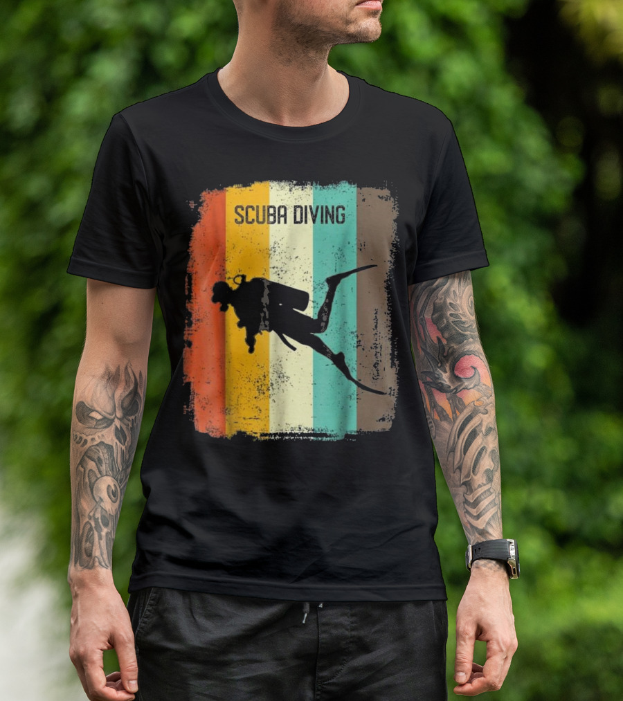 Scuba Diving 70s Vintage Retro Ocean Diver T-Shirt