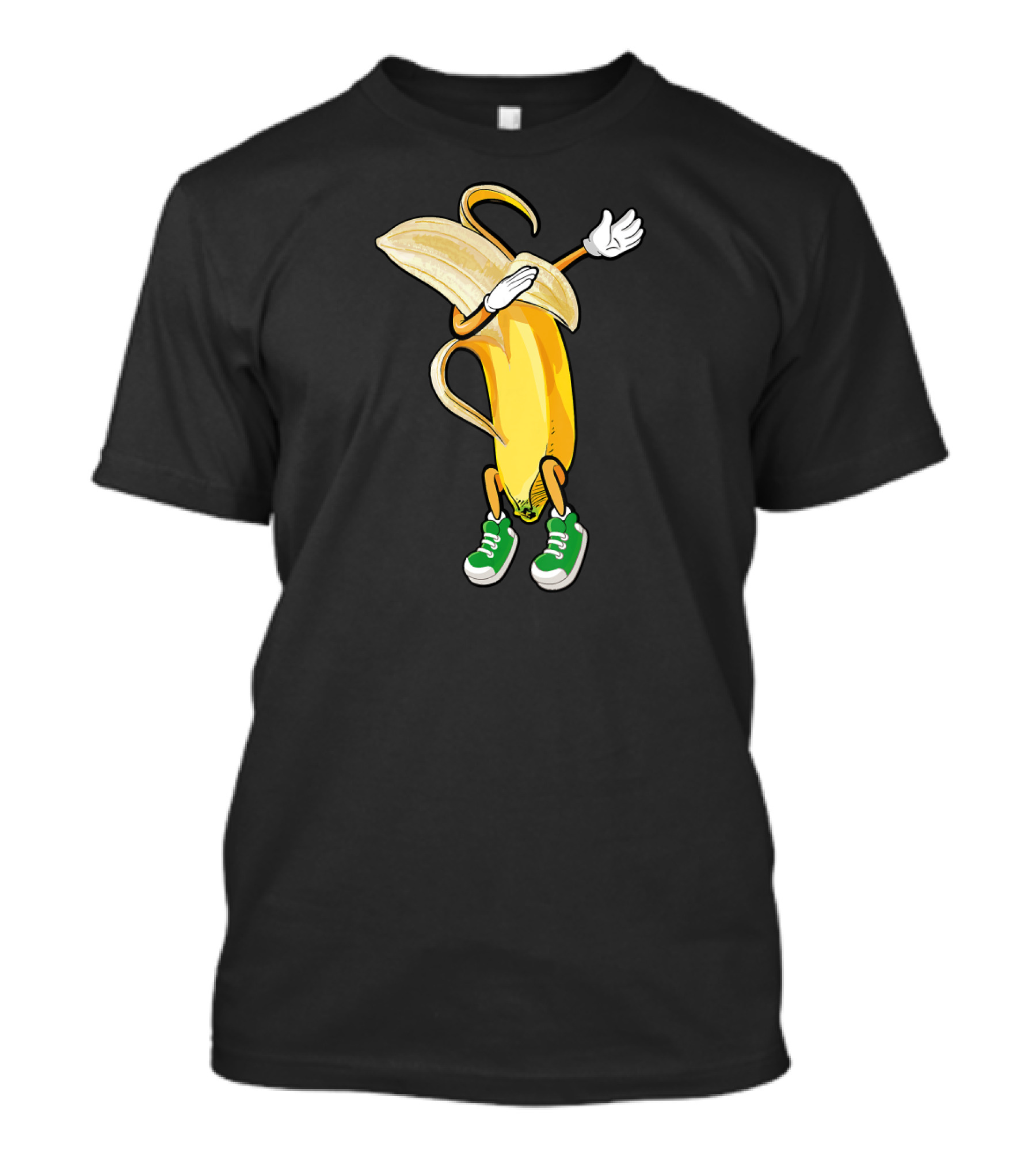 Dabbing Banana Funny Banana With Green Sneakers T-Shirt