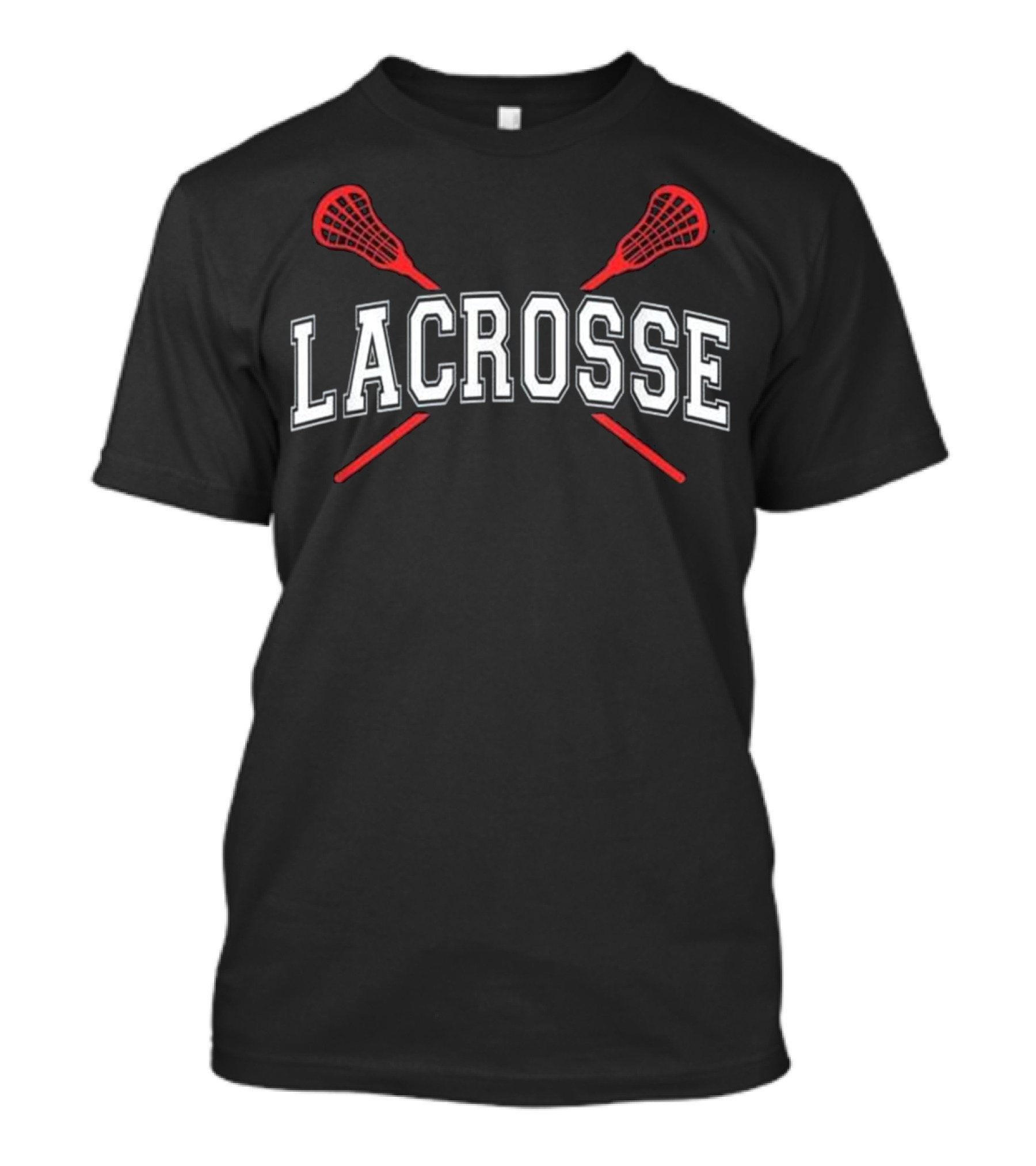 Lacrosse Red Crossed Sticks T-Shirt