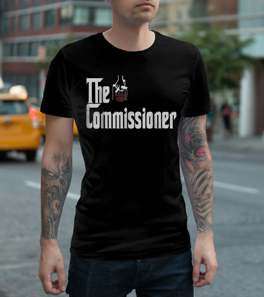The Commissioner Fantasy Football Par Hands Iconic Draft T-Shirt