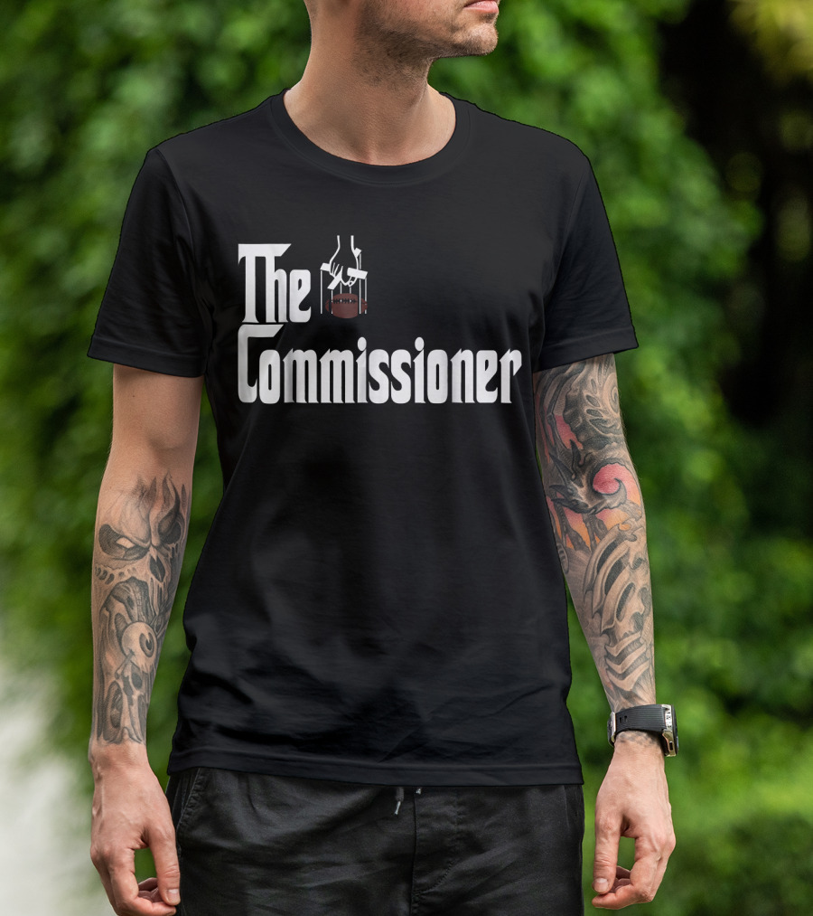 The Commissioner Fantasy Football Par Hands Iconic Draft T-Shirt