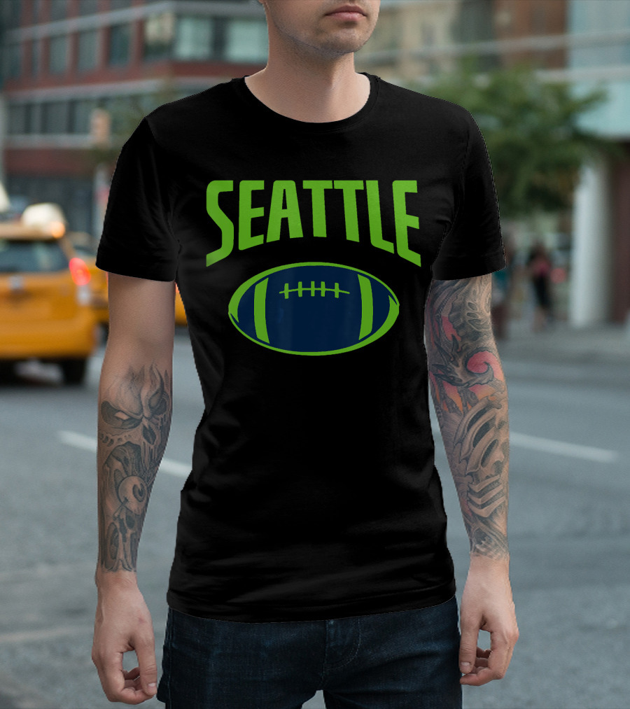 Seattle Football Game Time Sports Fan T Seattle Football T-Shirt