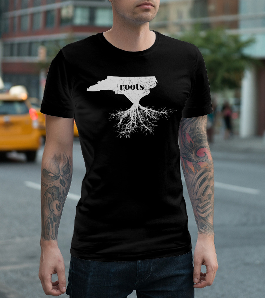 North Carolina Roots Map Men Women Kids R T-Shirt