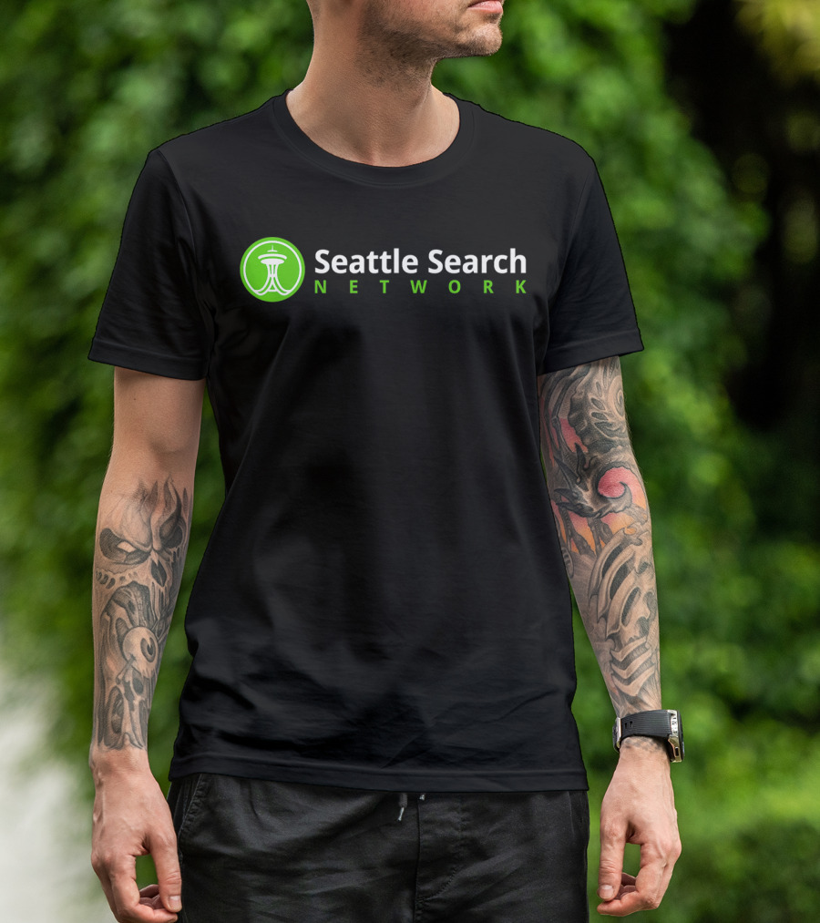 Seattle Search Network Green Space Needle Emblem T-Shirt