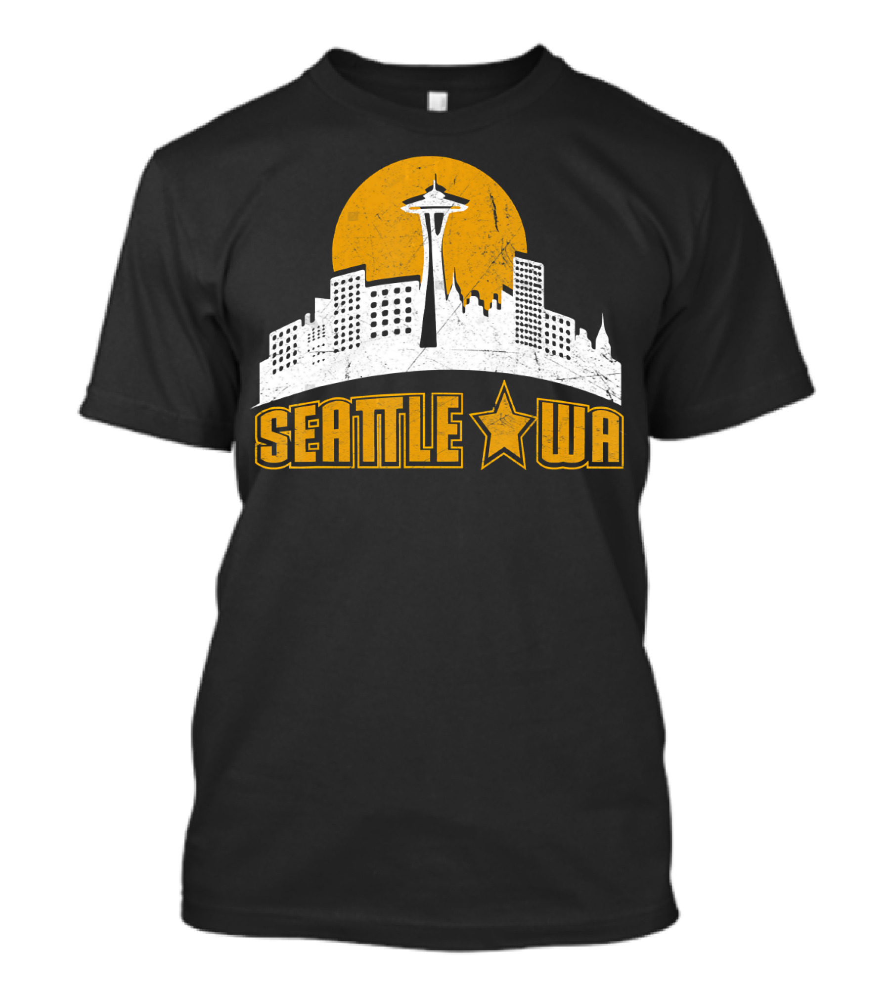 Seattle WA Skyline Space Needle Starburst Skyline T-Shirt