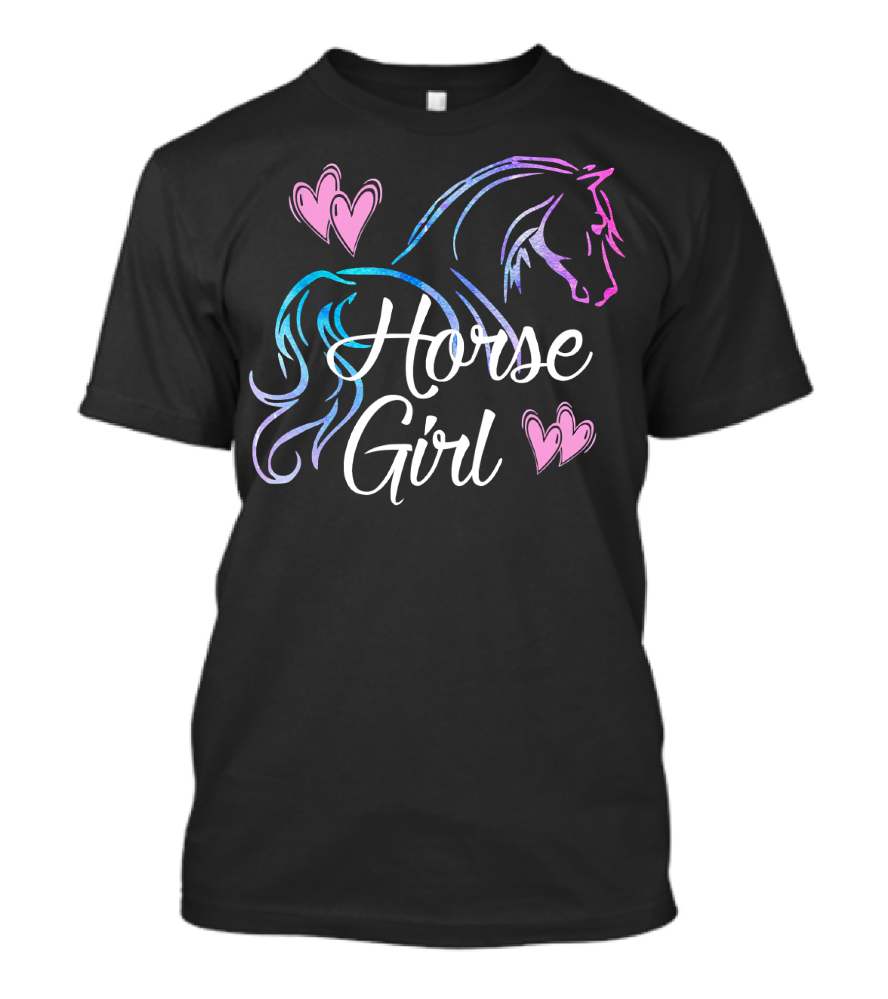 Horse Girl Love Horses Riding Rider K Hearts T-Shirt