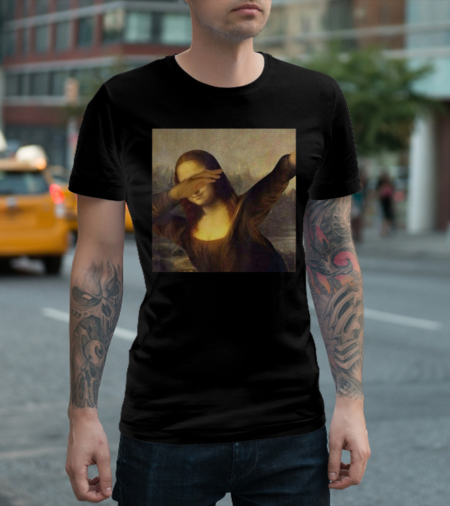 Dabbing Mona Lisa La Giocondo Chrissy Inst Meme T-Shirt
