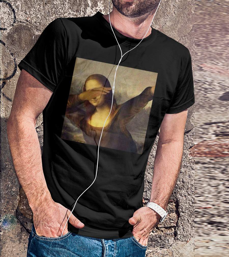 Dabbing Mona Lisa La Giocondo Chrissy Inst Meme T-Shirt