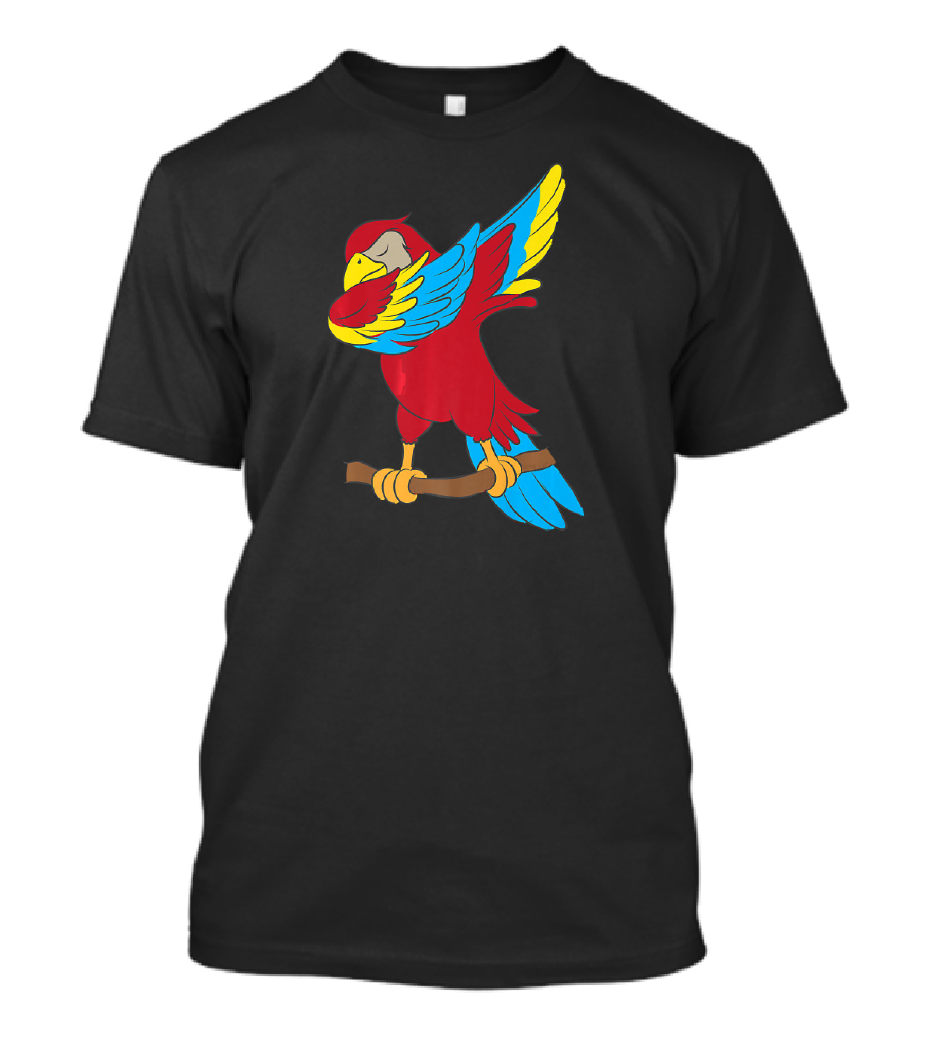 Funny Dabbing Macaw Parrot Bird Colorful Dance Move T-Shirt