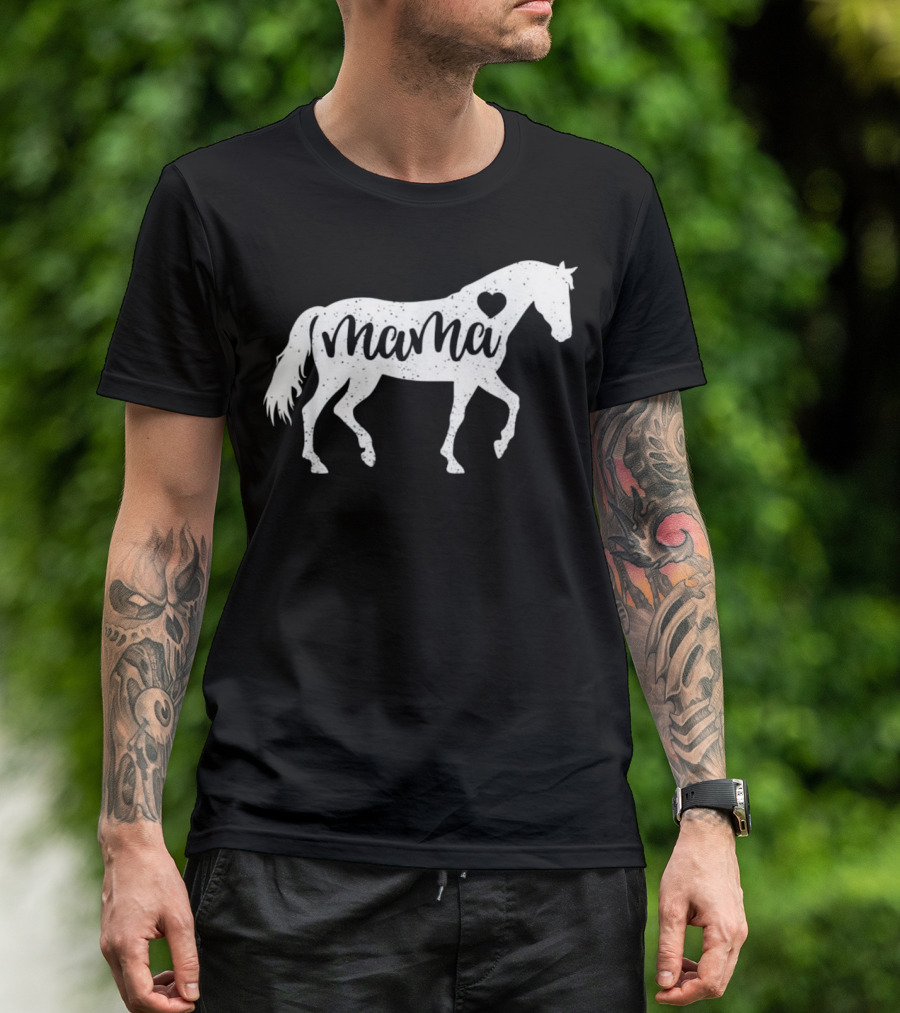 Mama Horse Heart Mother's Day Mom Lover Gi T-Shirt
