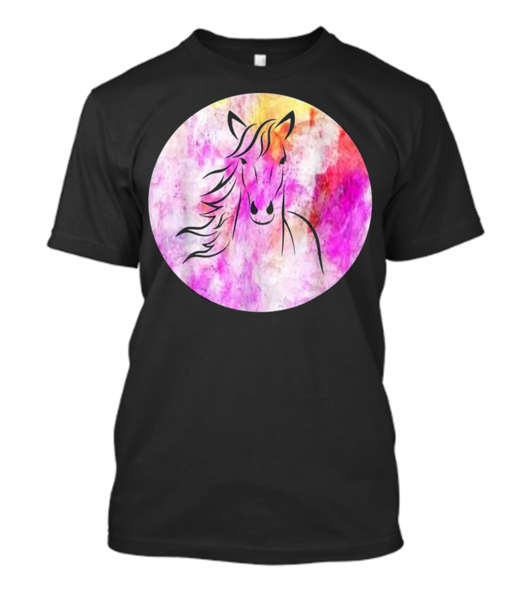 Horse Owner Gifts For Horse Lovers Cool Colorful Watercolor Horse T-Shirt