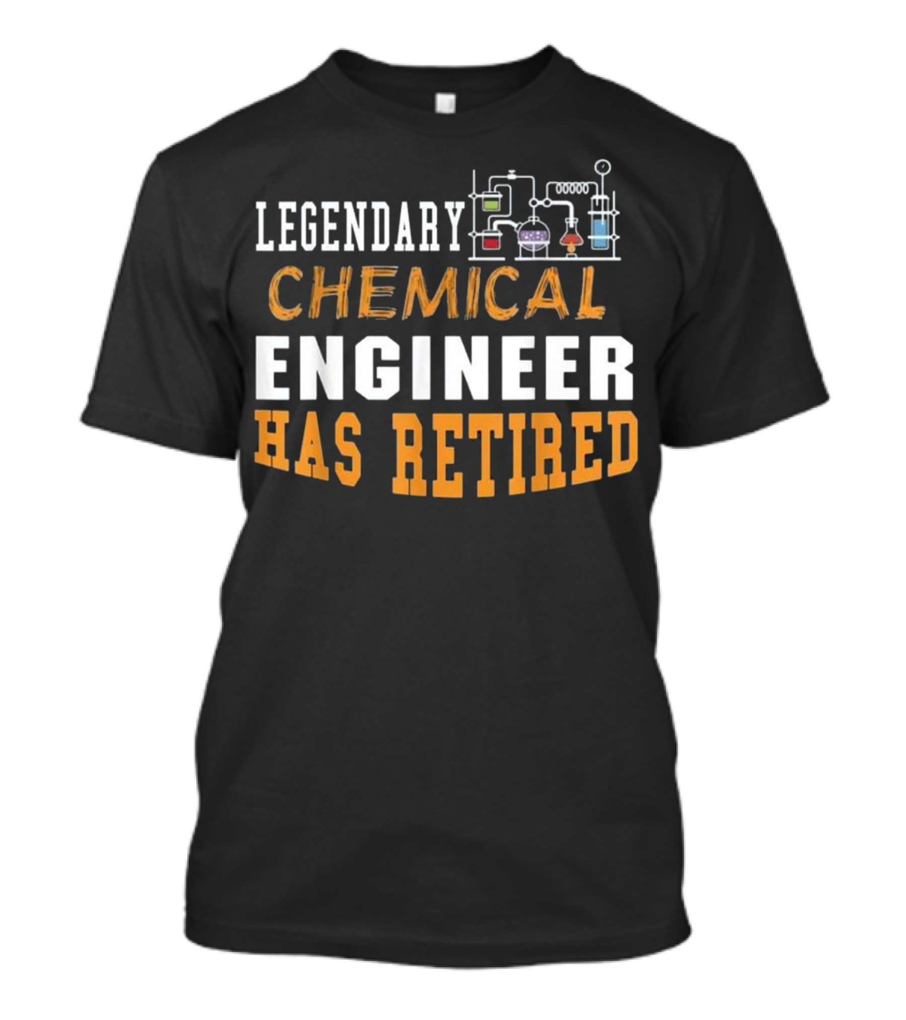 Legendary Chemical Engineer Has Retired With Colorful Lab Equipment T-Shirt