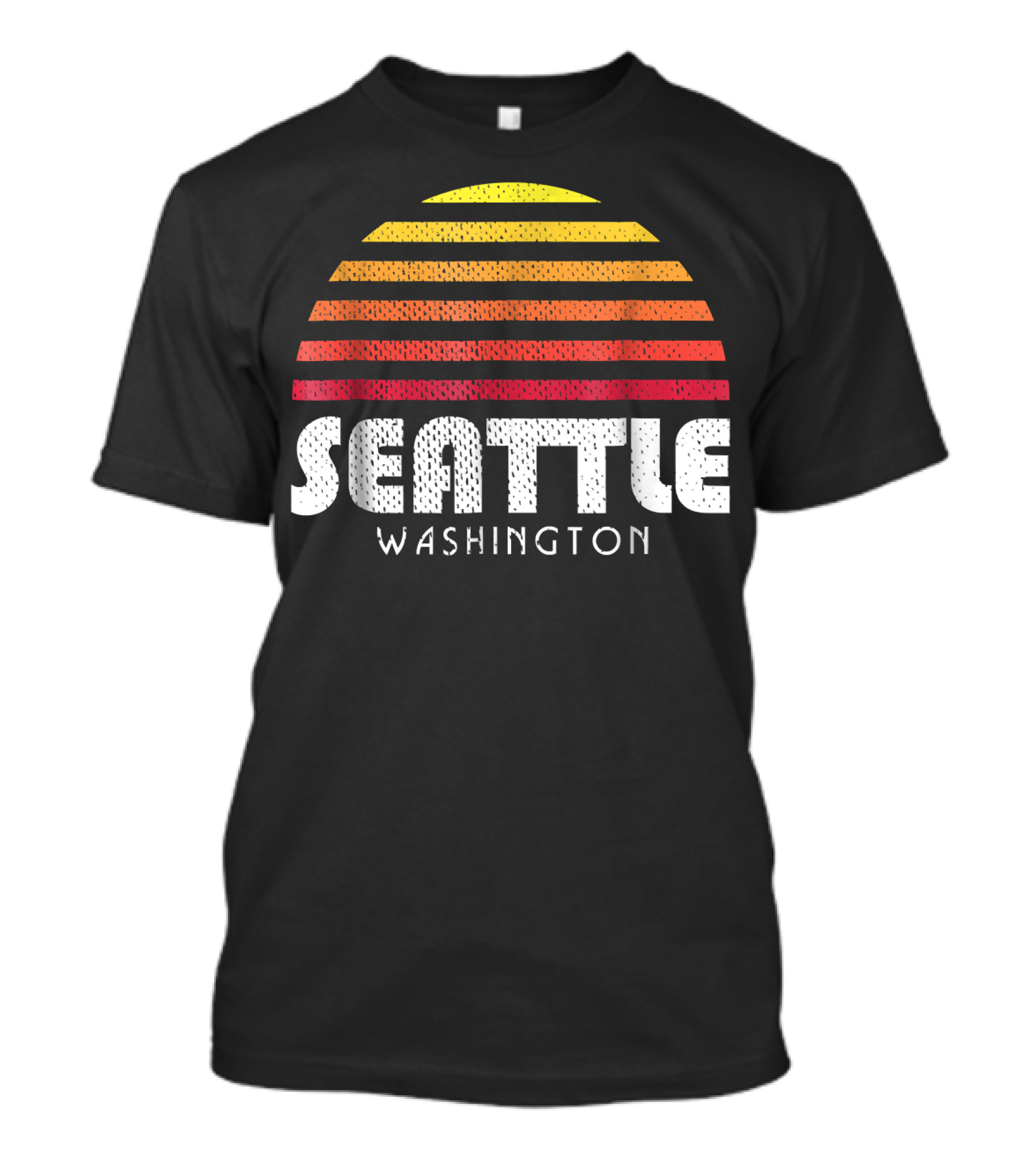 Seattle Washington Retro Vintage Style Sunset T-Shirt