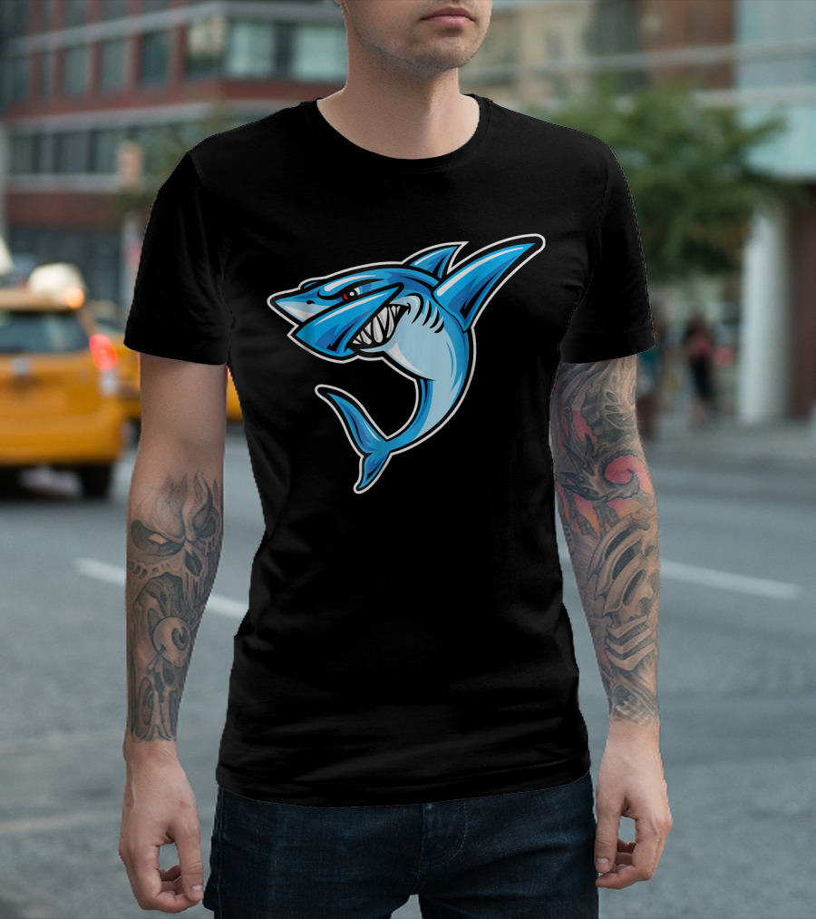 Dabbing Shark Funny Dab Dance Hilarious Nautical Motion T-Shirt