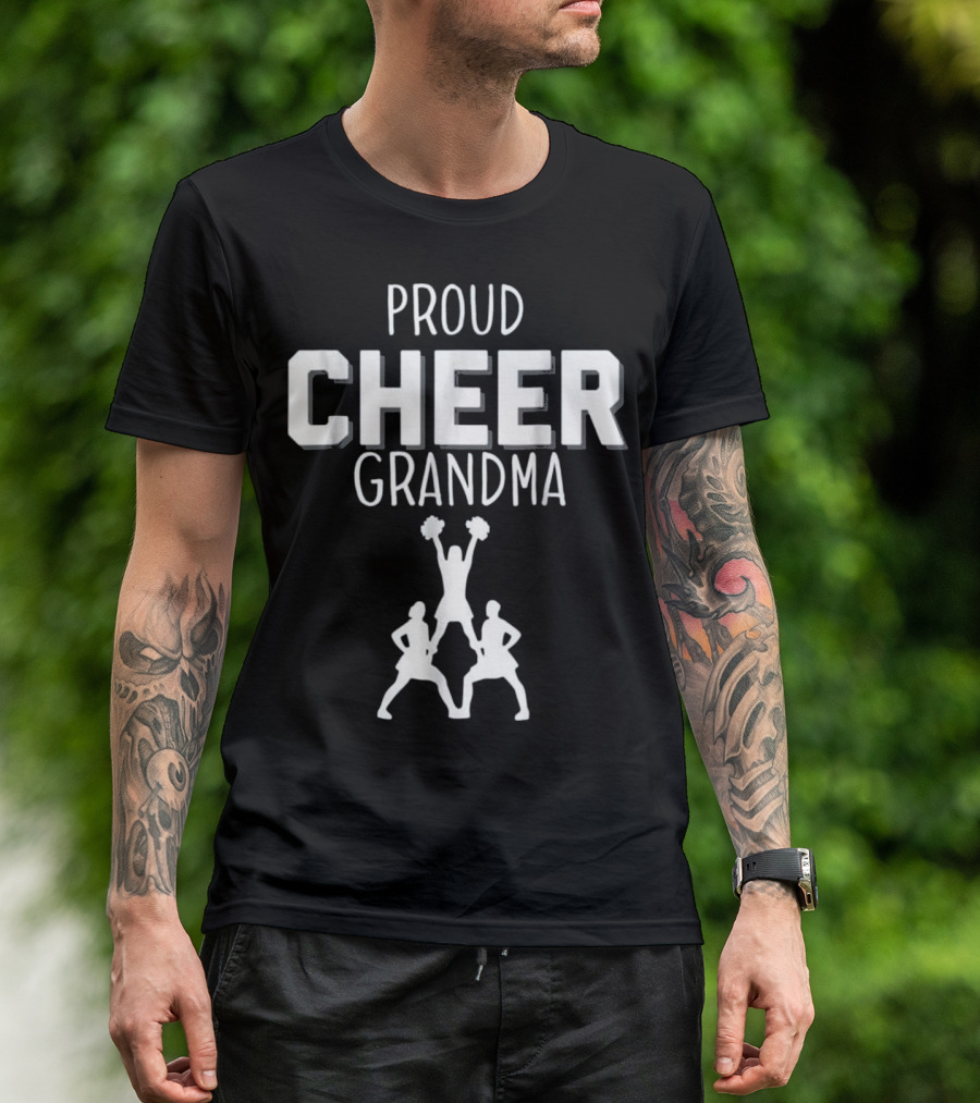 Proud Cheer Grandma Cheerleading Spirit Enthusiast T-Shirt
